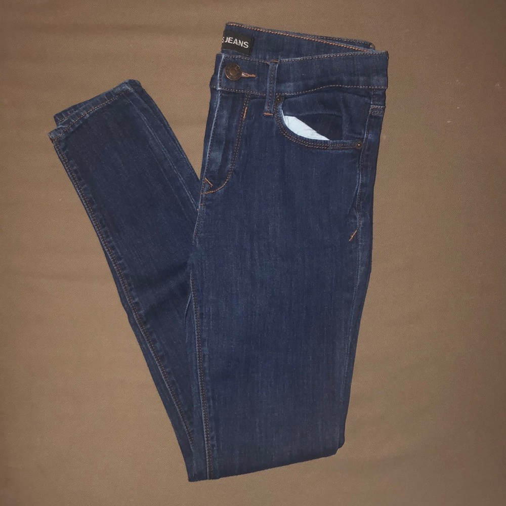 Dark wash Express denim legging